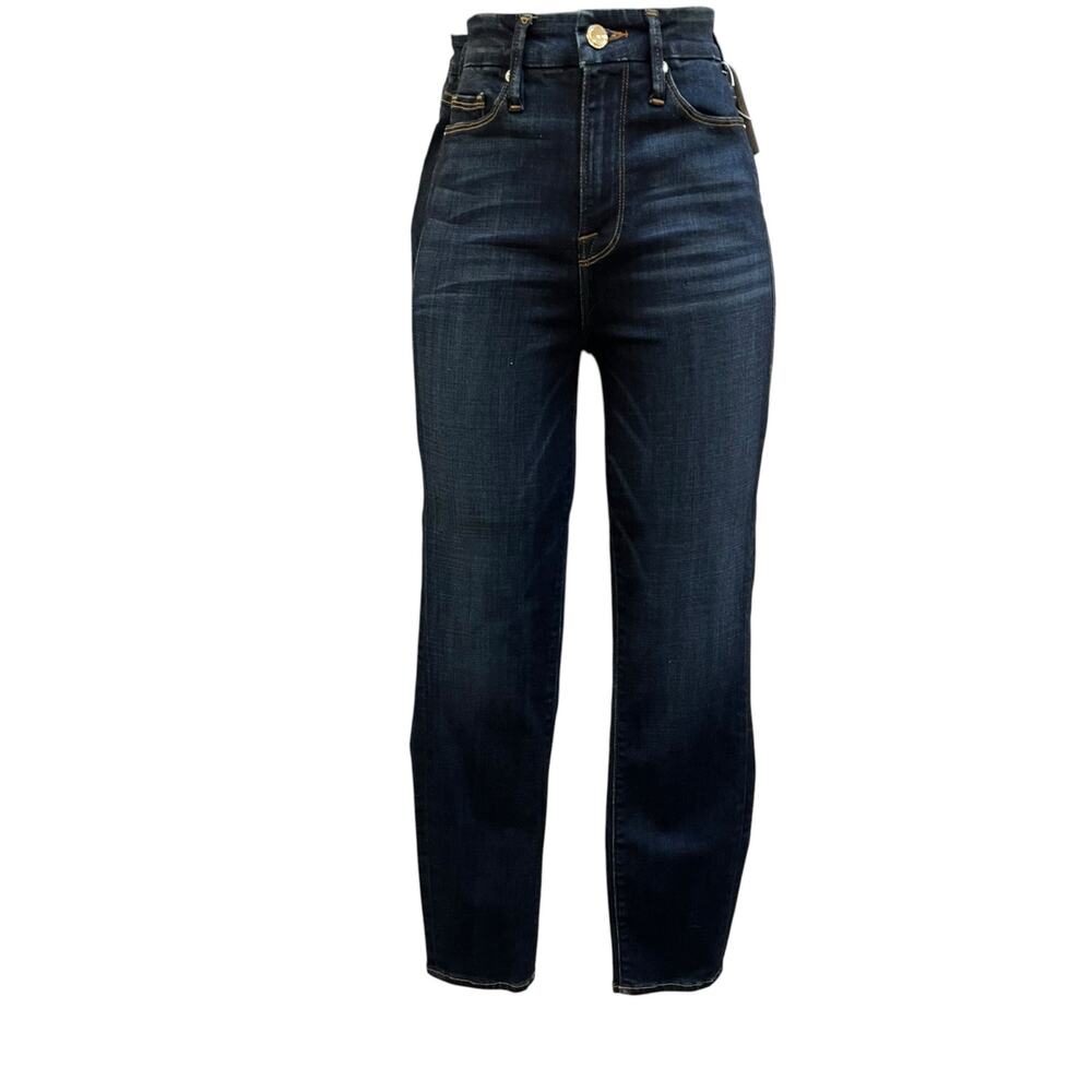 Good American Jeans Size 4 NWT Dark Wash Denim Slim Straight Leg Stretch Pants